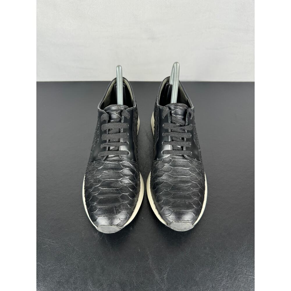 Vince Rayner Python Print Black Leather Sneaker S… - image 6